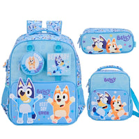 Kit Escolar Bluey Xeryus com Mochila, Lancheira Térmica e Estojo