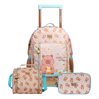 Kit Escolar Capivara com Mochila, Lancheira Térmica e Estojo