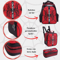 Kit Mochila Escolar Super-Heróis