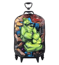 Mochila 3D Hulk com 6 Rodinhas e Lancheira de Brinde