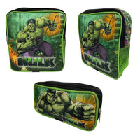 Kit Escolar Hulk com Mochila, Lancheira Térmica e Estojo
